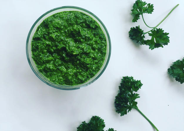 grøn persille pesto
