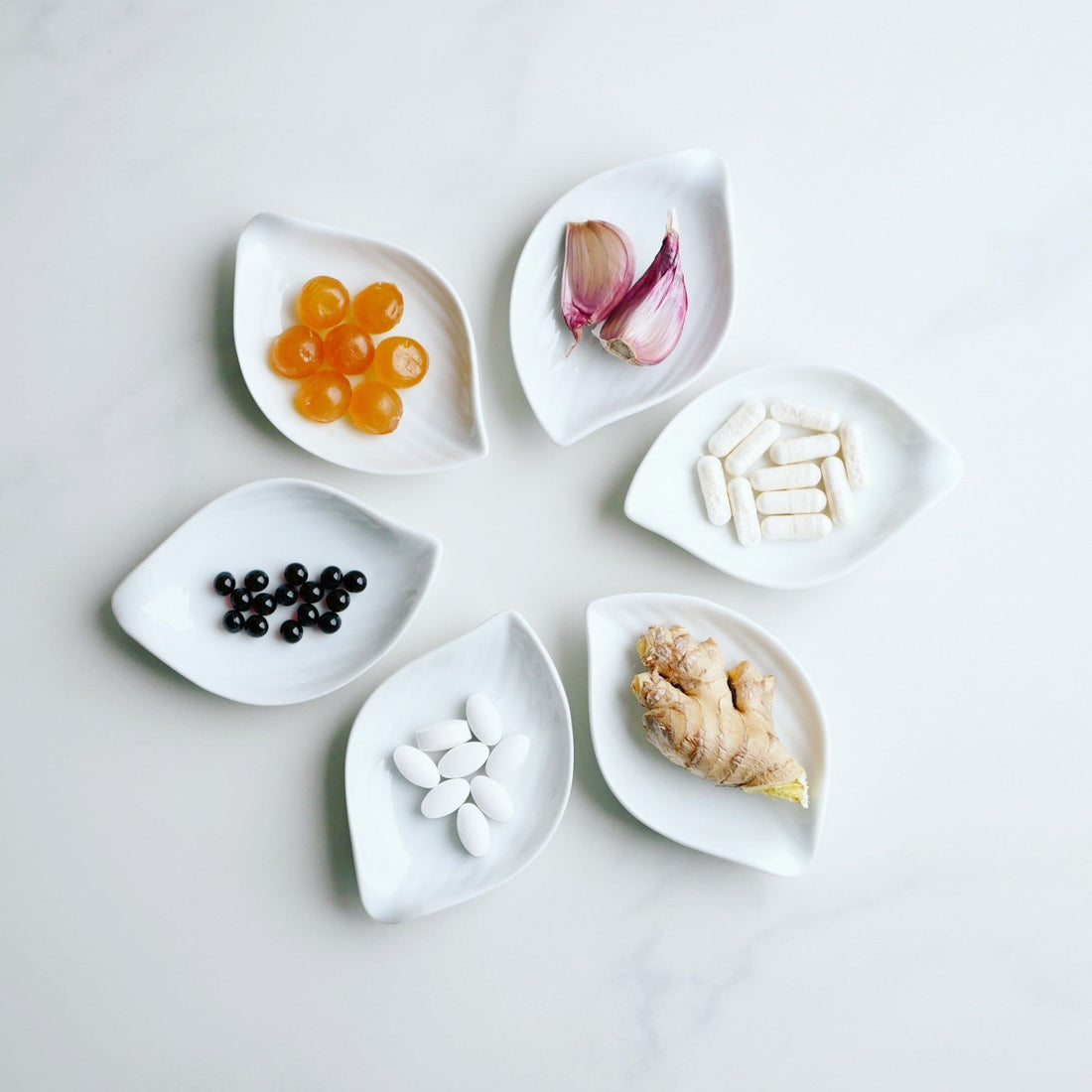 vitaminer, hvidløg og ingefær