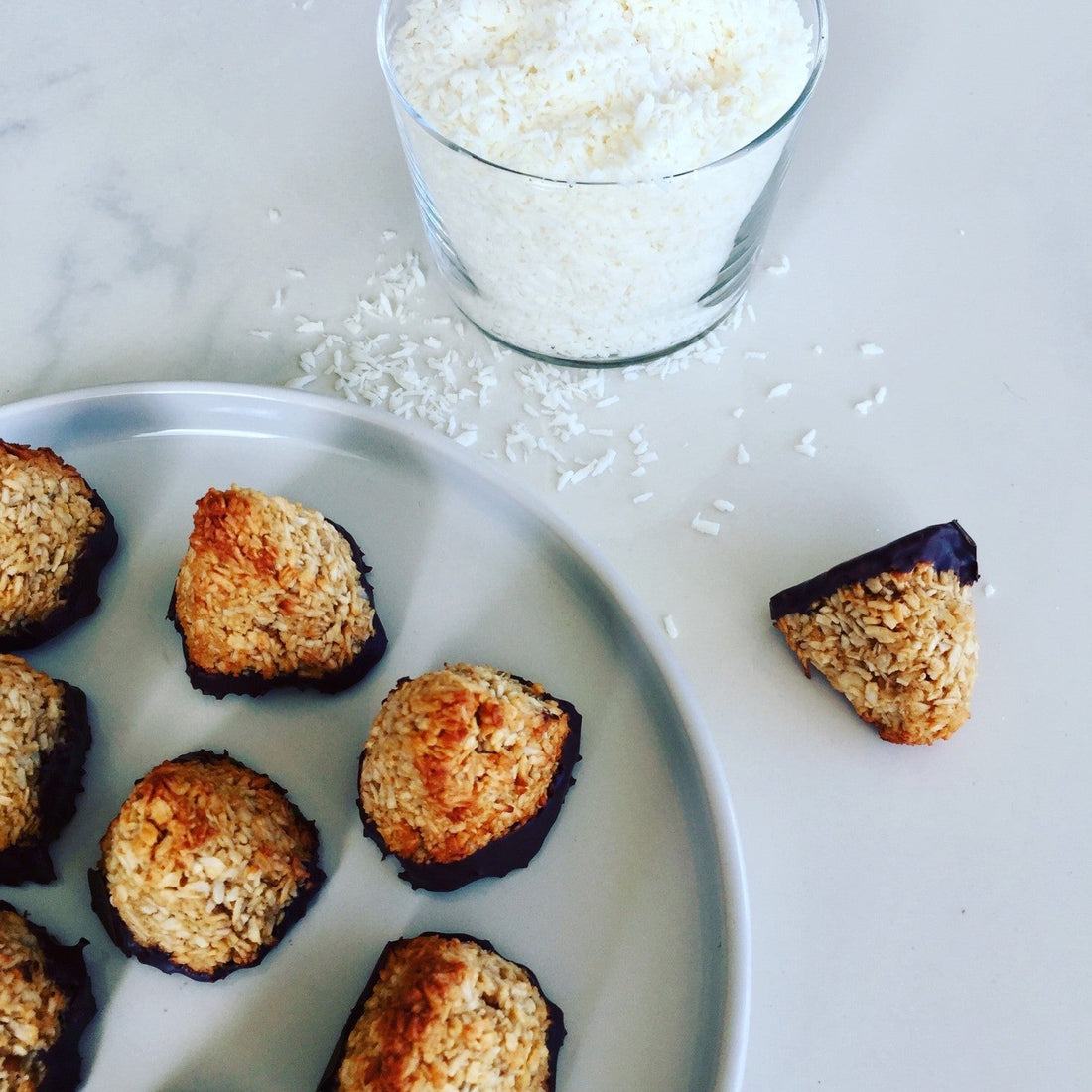 kokostoppe med chokoladebund