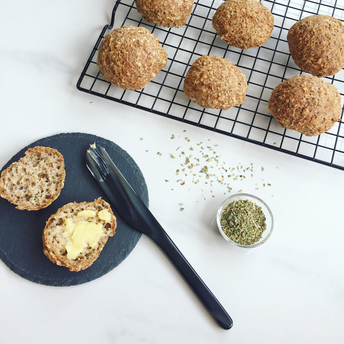 glutenfrie boller med smør