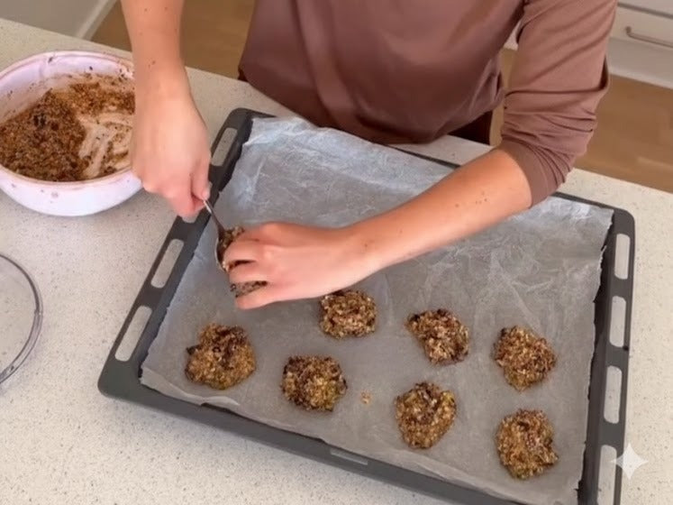 cookies med dadler og hørfrø