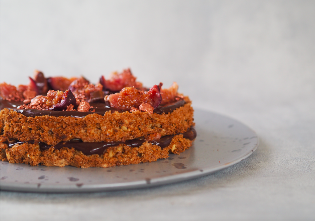 glutenfri nøddekage med chokoladecreme
