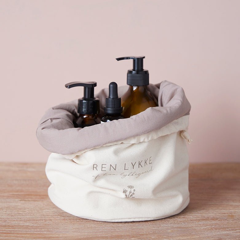 Hudplejeprodukter i REN LYKKE pouch