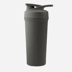 Mørkegrå shakerflaske 750ml, tropisk grøn farve, til proteinshakes og kosttilskud.
