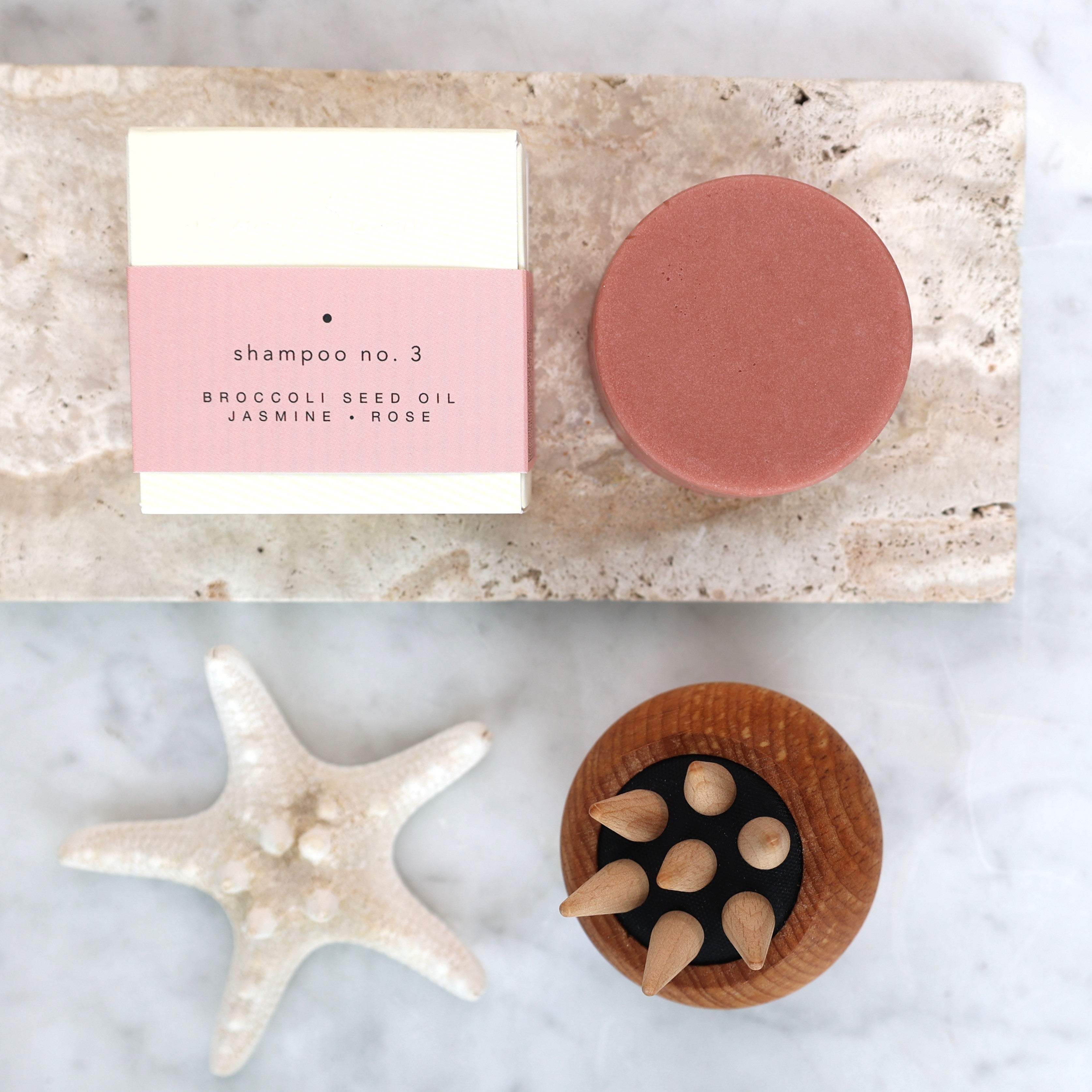 Amalie Rosalie Shampoobar Broccolifrøolie, Jasmin & Rose 65 g