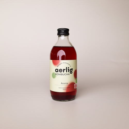 Aerlig kombucha aronia 330 ml drik i glasflaske
