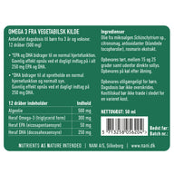 Nani alge omega 3 olie etiket