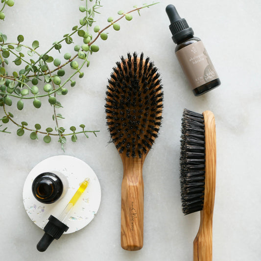 Croll & Denecke hårbørste i oliventræ | Med bløde naturhår