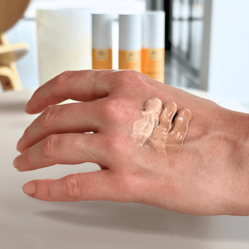 Karmameju BB cream farvesammenligning