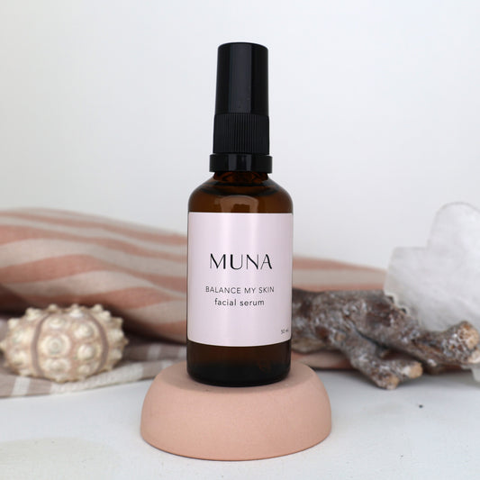 Muna Balance my skin facial serum 50 ml. | Luksuriøs Eksfoliering & Dybdevirkende Fugtserum