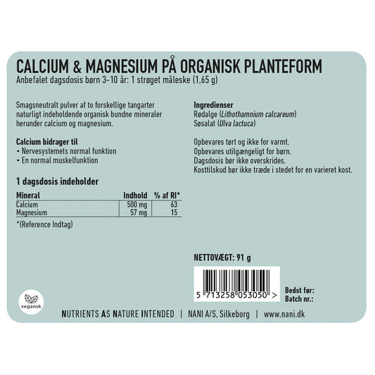 Nani | Calcium og magnesium til børn