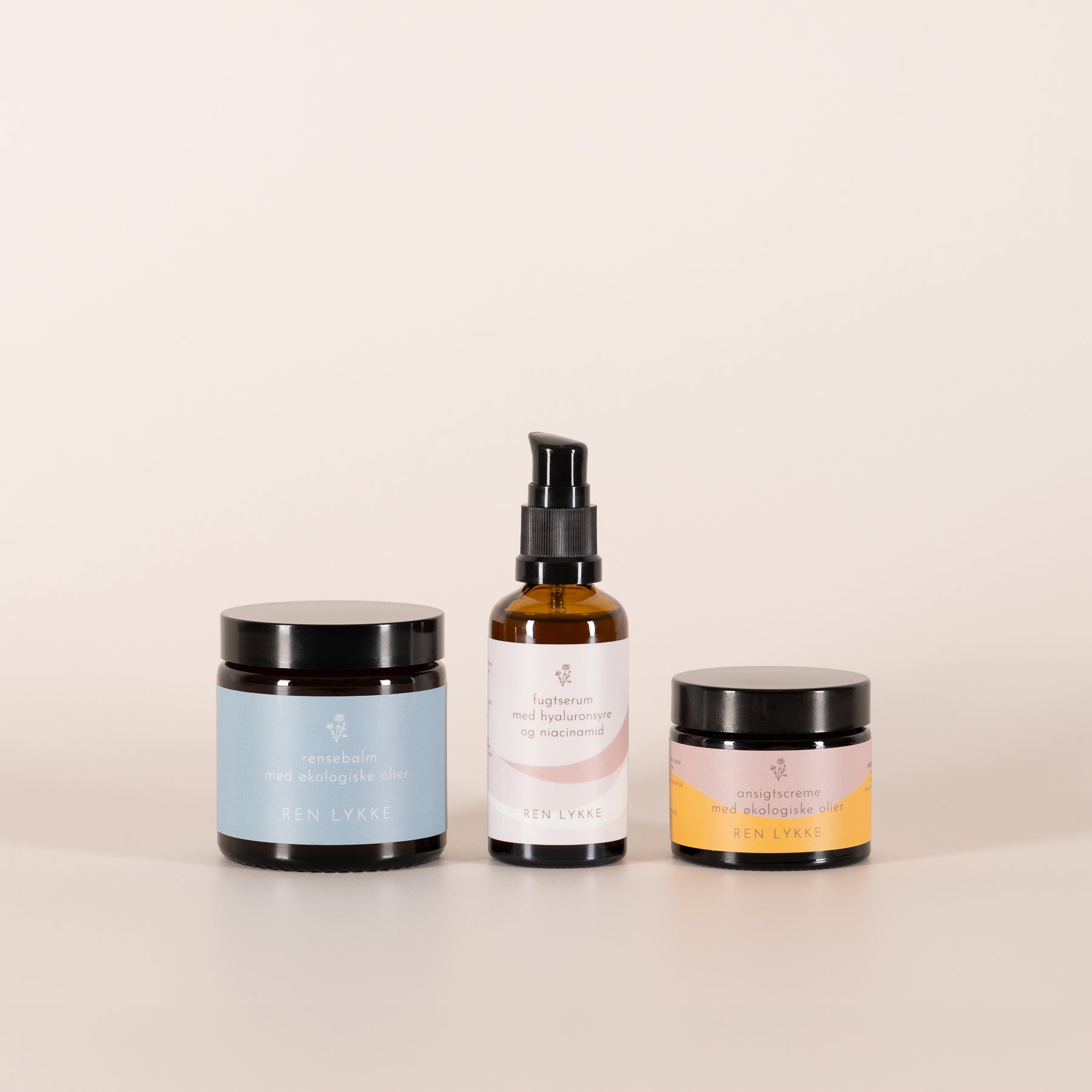 Ansigtsplejerutine med ansigtscreme fra REN LYKKE