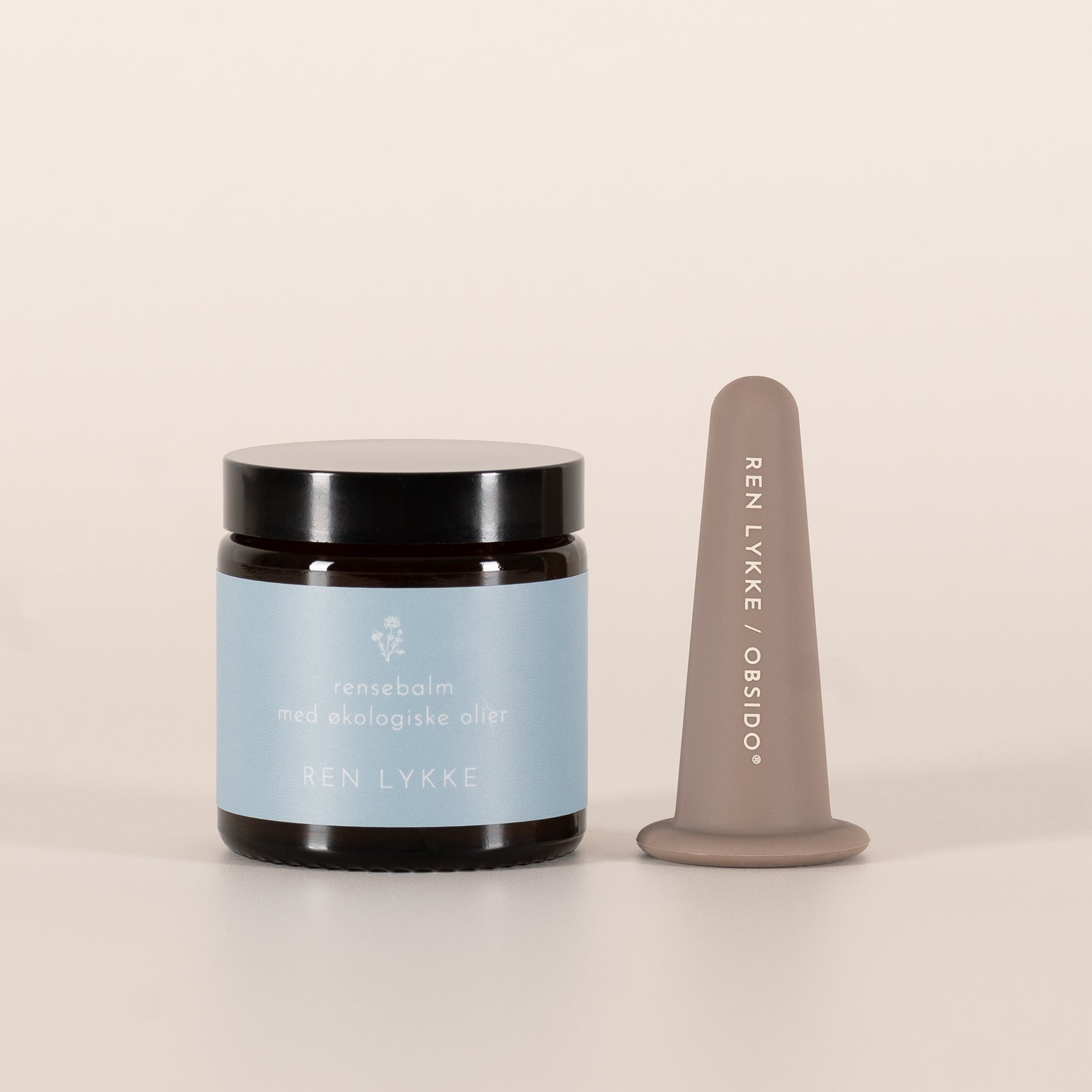 Stor ansigtssugekop og rensebalm 120 ml fra REN LYKKE.