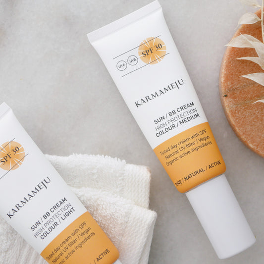 Karmameju BB Solcreme SPF 30 Til Ansigtet | Light, Medium & Deep